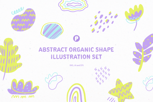 Abstract Organic Shape Illustration Set