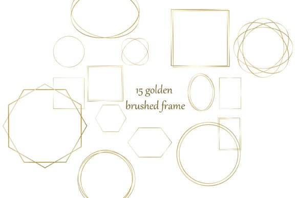 Elevating Digital Design with Golden Brushed Frame Clipart PNG