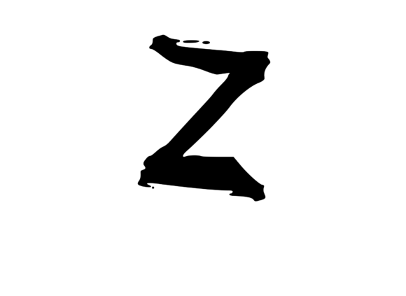 Spooky Rough Brushed Mono Z: Bold SVG Design