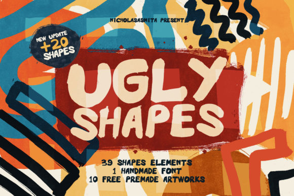 Ugly Shapes 70 Shape Elements: Embracing Imperfection in Digital Design
