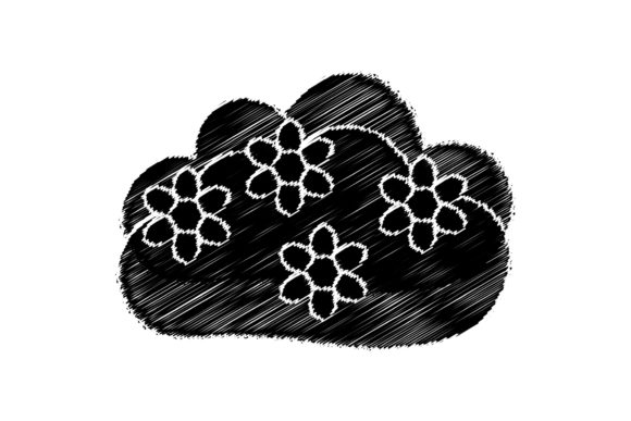 Understanding the Value of Spring Flower Bushes Abstract Silhouette for Digital Design Projects